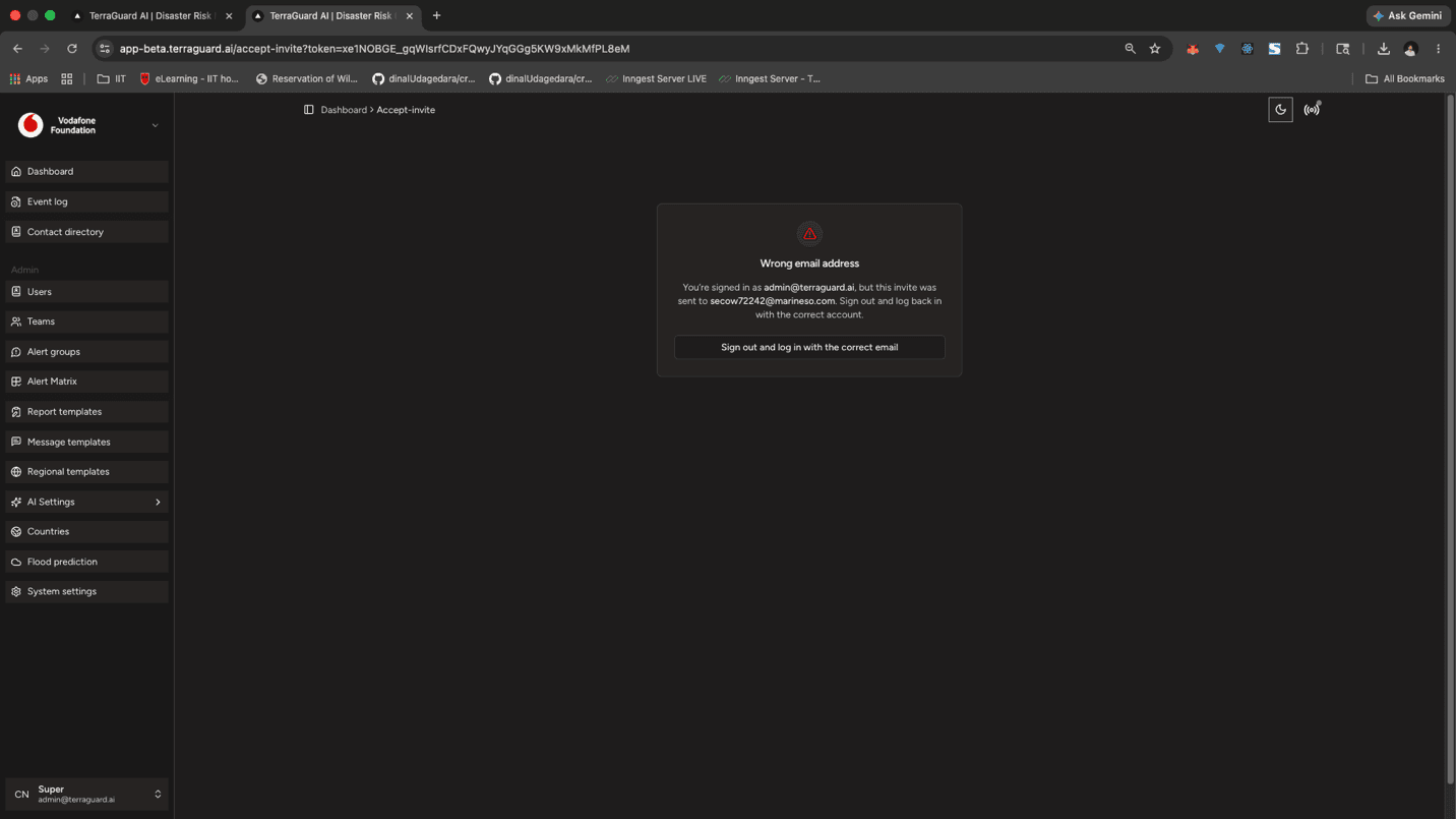 Accepting an Invitation as a New User