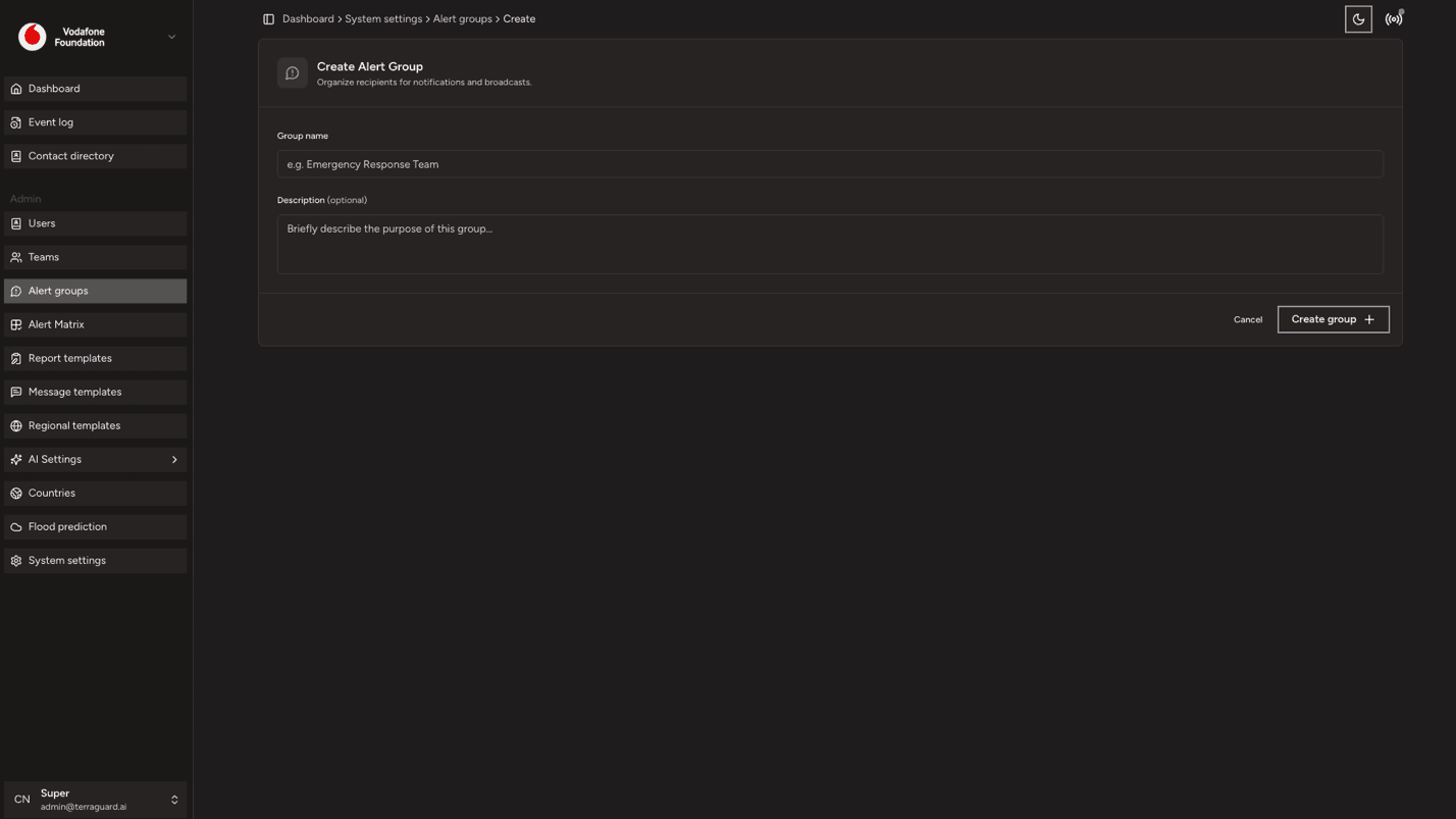 Creating an Alert Group